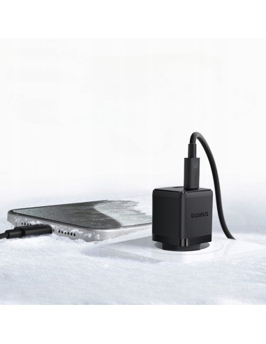 Baseus Palm Szybka Ładowarka Sieciowa USB-C+USB-A 30W Czarna