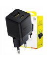 Baseus Palm Szybka Ładowarka Sieciowa USB-C+USB-A 30W Czarna