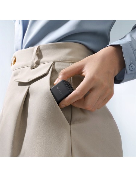 Baseus Palm Szybka Ładowarka Sieciowa USB-C+USB-A 30W Czarna
