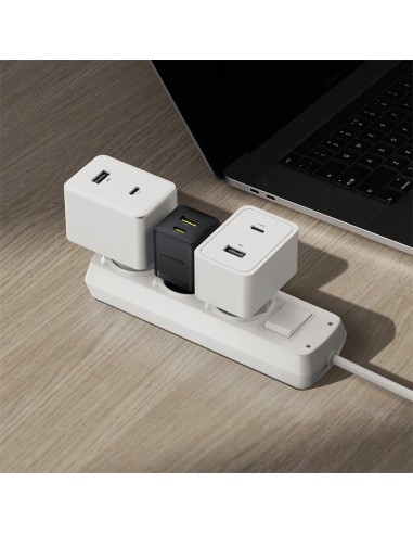 Baseus Palm Szybka Ładowarka Sieciowa USB-C+USB-A 30W Czarna