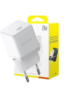 Baseus Palm Szybka Ładowarka Sieciowa USB-C 20W Biała
