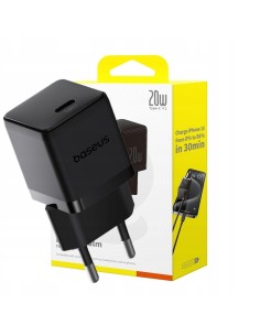 Baseus Palm Szybka Ładowarka Sieciowa 1C 20W Czarna
