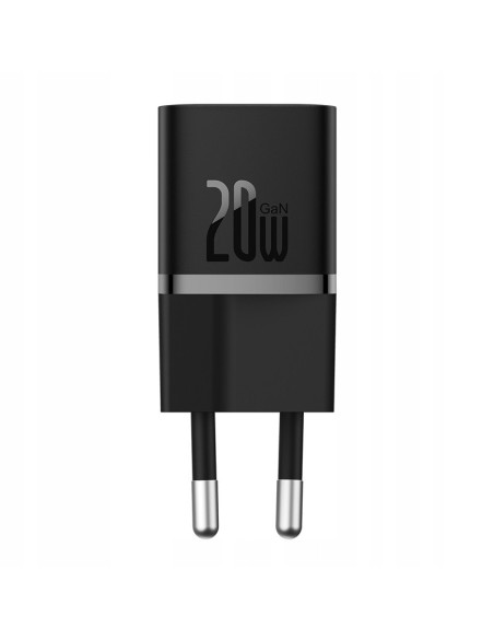 Baseus GaN5 Szybka Ładowarka Sieciowa Mini 1C 20W Czarna