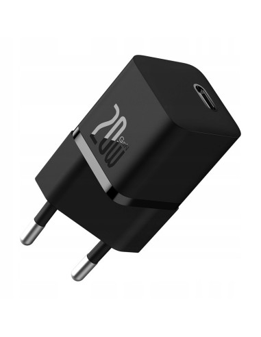 Baseus GaN5 Szybka Ładowarka Sieciowa Mini 1C 20W Czarna
