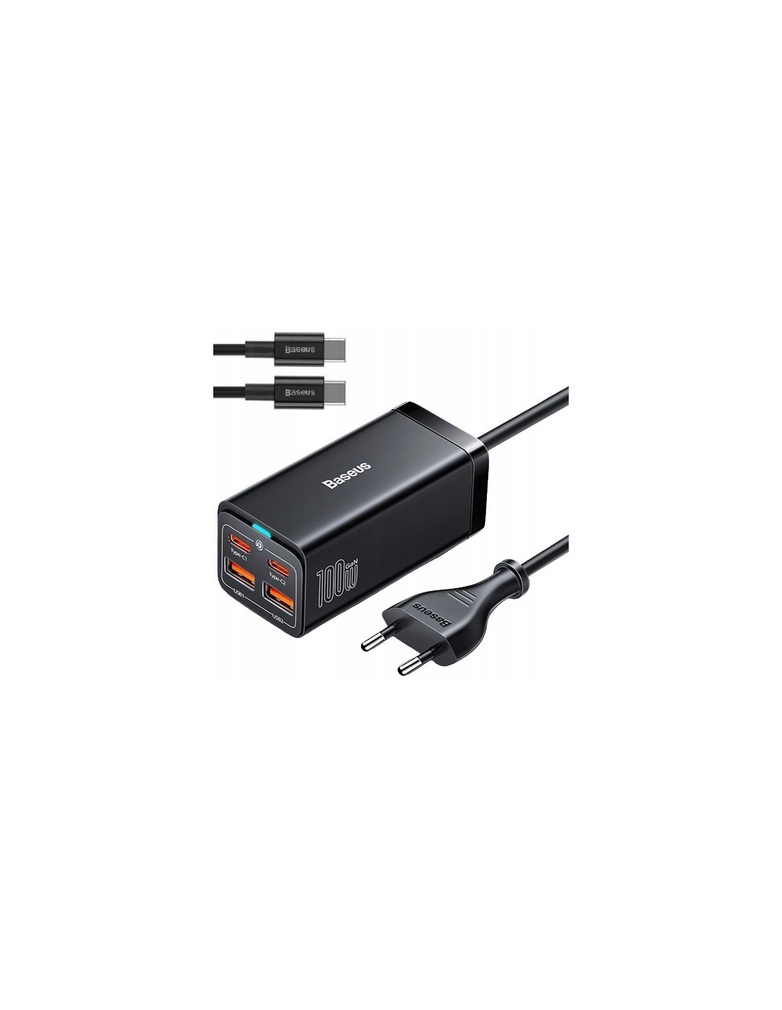 Baseus GAN3 Pro Ładowarka Sieciowa 2xUSB-A 2xUSB-C 100W Czarna