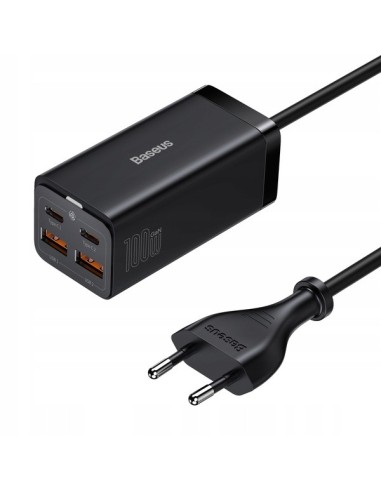 Baseus GAN3 Pro Ładowarka Sieciowa  2xUSB-A 2xUSB-C 100W Czarna