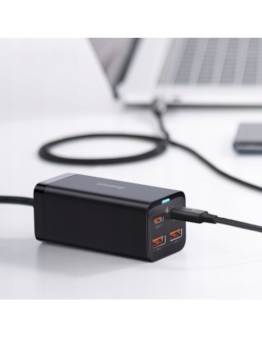 Baseus GAN3 Pro Ładowarka Sieciowa  2xUSB-A 2xUSB-C 100W Czarna
