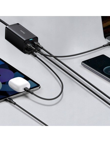 Baseus GAN3 Pro Ładowarka Sieciowa  2xUSB-A 2xUSB-C 100W Czarna