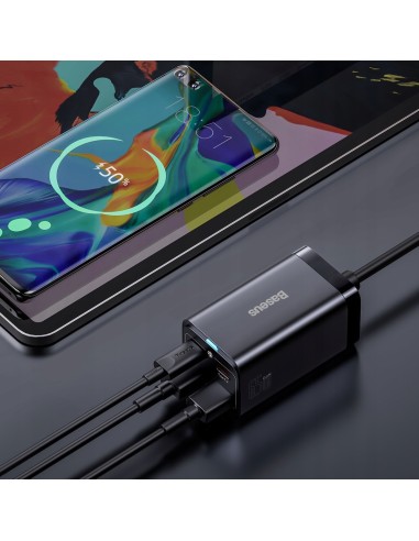 Baseus GAN3 Pro Ładowarka Sieciowa zasilacz 2xUSB-A 2xUSB-C 65W Czarna