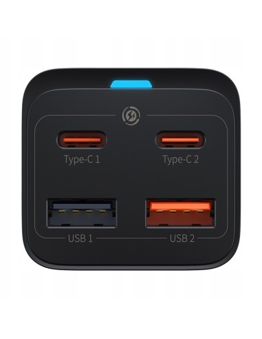 Baseus GAN3 Pro Ładowarka Sieciowa zasilacz 2xUSB-A 2xUSB-C 65W Czarna