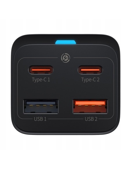 Baseus GAN3 Pro Ładowarka Sieciowa zasilacz 2xUSB-A 2xUSB-C 65W Czarna
