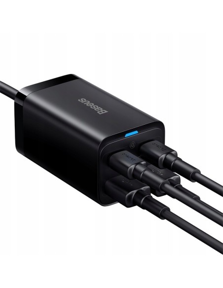 Baseus GAN3 Pro Ładowarka Sieciowa zasilacz 2xUSB-A 2xUSB-C 65W Czarna