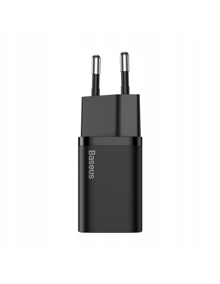 Baseus Super Si Sets Ładowarka Sieciowa + Kabel USB-C 25W Czarny