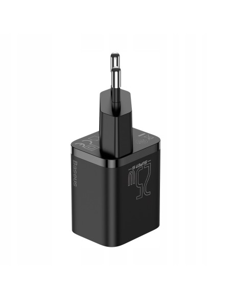 Baseus Super Si Sets Ładowarka Sieciowa + Kabel USB-C 25W Czarny