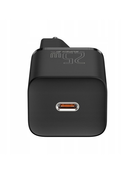 Baseus Super Si Sets Ładowarka Sieciowa + Kabel USB-C 25W Czarny