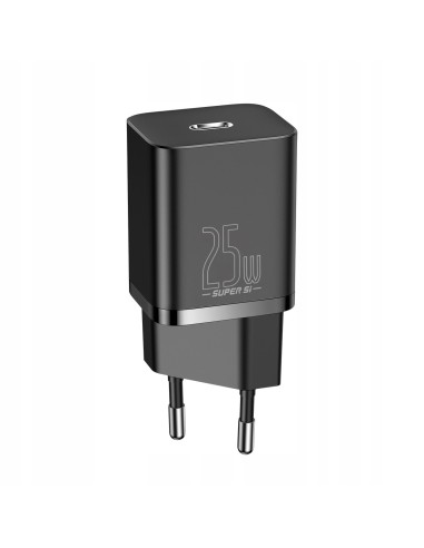 Baseus Super Si Sets Ładowarka Sieciowa + Kabel USB-C 25W Czarny