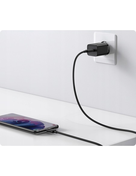 Baseus Super Si Sets Ładowarka Sieciowa + Kabel USB-C 25W Czarny