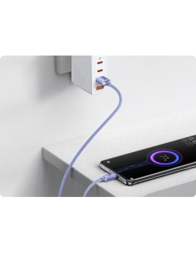 Baseus Crystal Shine Kabel USB Do USB-C 100W 1.2m Fioletowy