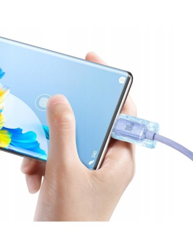 Baseus Crystal Shine Kabel USB Do USB-C 100W 1.2m Fioletowy