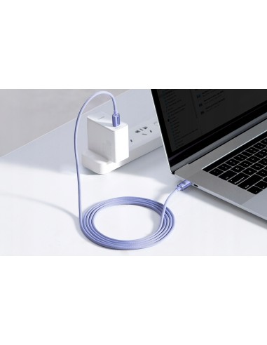 Baseus Crystal Shine Kabel USB-C Do USB-C 100W 2m Fioletowy