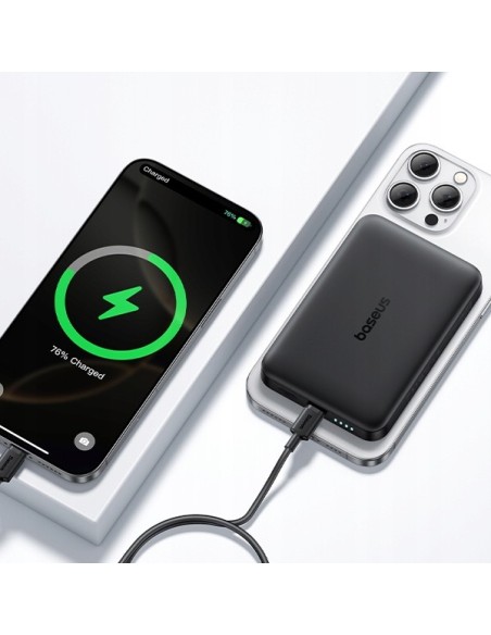 Baseus EnerFill FM12 Qi2 Power Bank Magnetyczny 10000mAh 22.5W Czarny