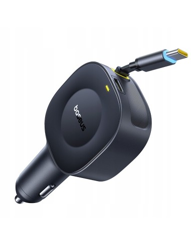 Baseus PrimeTrip VR2 Ładowarka Samochodowa Z Wysuwanym Kablem C+C 30W Czarna