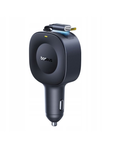 Baseus PrimeTrip VR2 Ładowarka Samochodowa Z Wysuwanym Kablem C+C 30W Czarna
