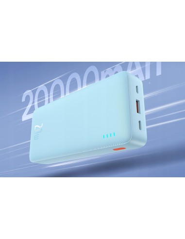 Baseus Airpow Power Bank Z Szybkim Ładowaniem 20W 20000mAh Niebieski