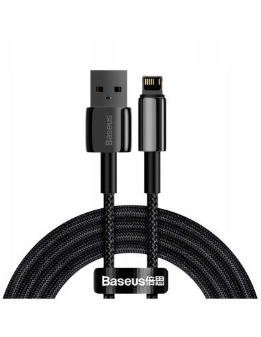 Baseus Tungsten Kabel USB Do Lightning 2.4A 1M Czarny
