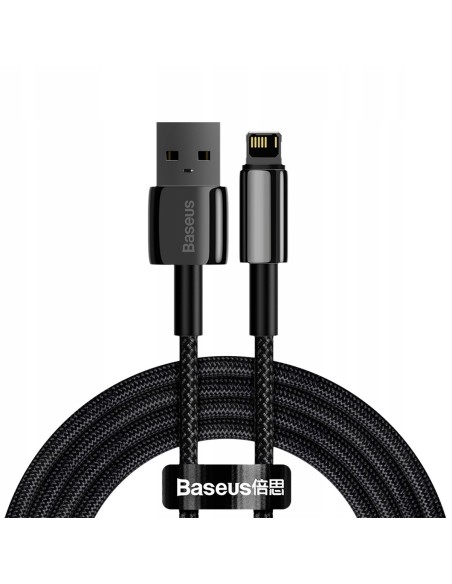Baseus Tungsten Kabel USB Do Lightning 2.4A 1M Czarny