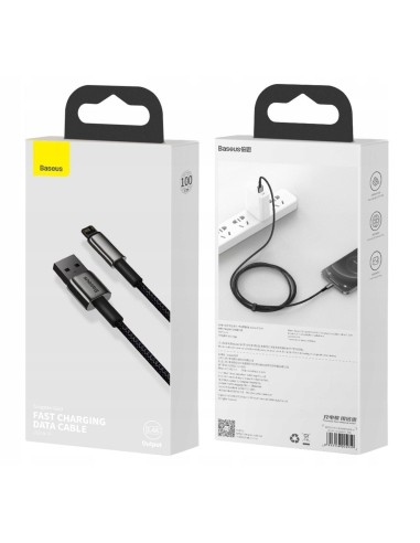 Baseus Tungsten Kabel USB Do Lightning 2.4A 1M Czarny