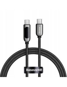 Baseus Kabel USB-C Do USB-C Z Wyświetlaczem 5A 1m Czarny