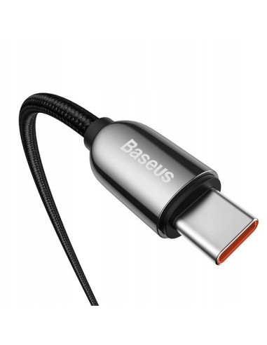 Baseus Kabel USB-C Do USB-C Z Wyświetlaczem 5A 1m Czarny