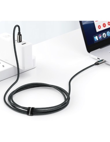 Baseus Kabel USB-C Do USB-C Z Wyświetlaczem 5A 1m Czarny