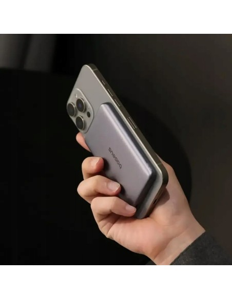 Baseus PicoGo AM41 Ultracienki Magnetyczny Power Bank 5000mAh 20W Szary