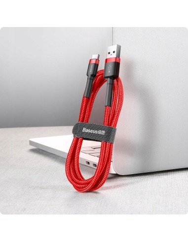 Baseus Cafule Kabel USB Do USB-C 1m 3A Czerwono-Czarny