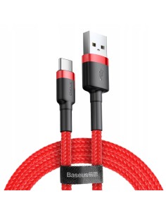 Baseus Cafule Kabel USB Do USB-C 1m 3A Czerwono-Czarny