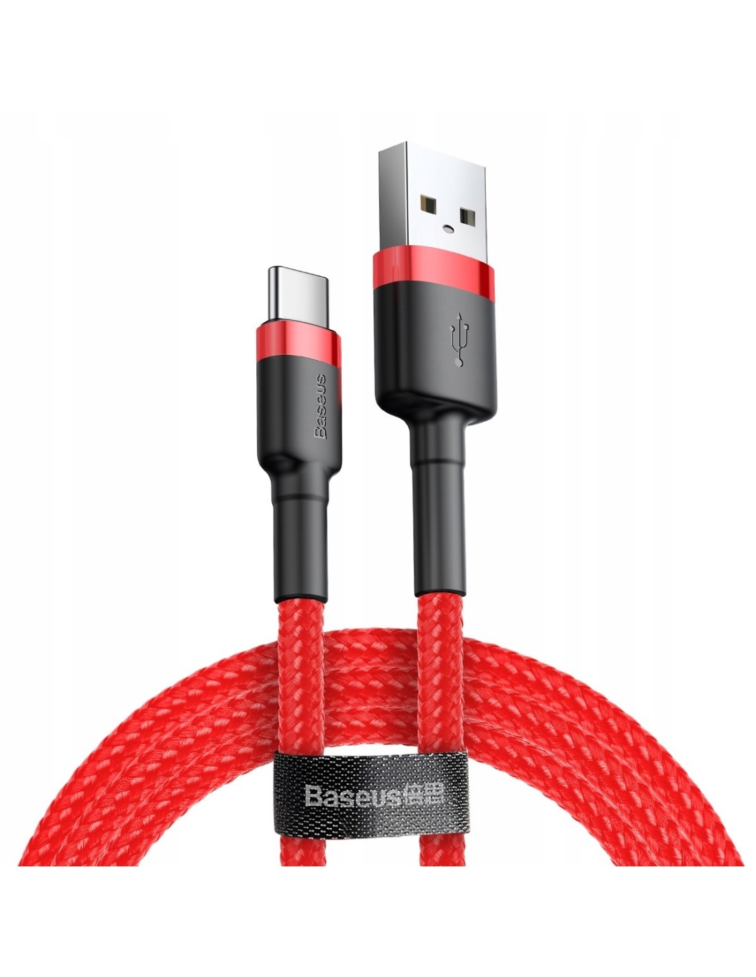 Baseus Cafule Kabel USB Do USB-C 1m 3A Czerwono-Czarny