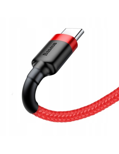 Baseus Cafule Kabel USB Do USB-C 1m 3A Czerwono-Czarny
