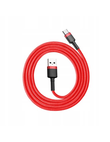 Baseus Cafule Kabel USB Do USB-C 1m 3A Czerwono-Czarny