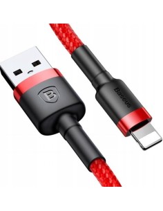 Baseus Cafule Kabel USB Do Lightning 2.4A 1m Czerwono-Czarny