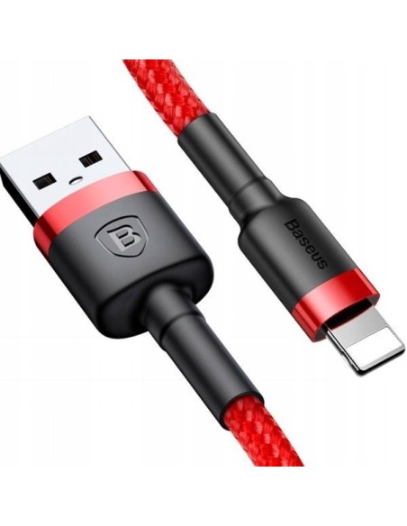 Baseus Cafule Kabel USB Do Lightning 2.4A 1m Czerwono-Czarny
