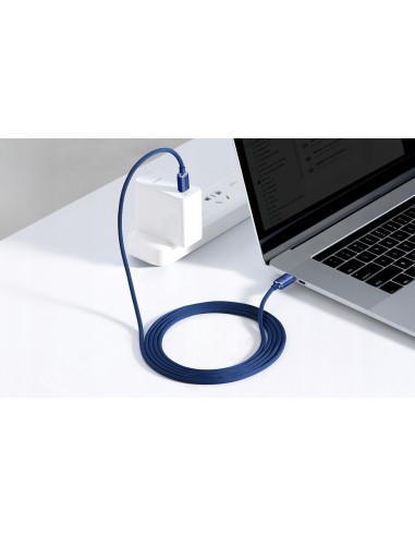 Baseus Crystal Shine Kabel USB-C Do USB-C 100W 2m Niebieski