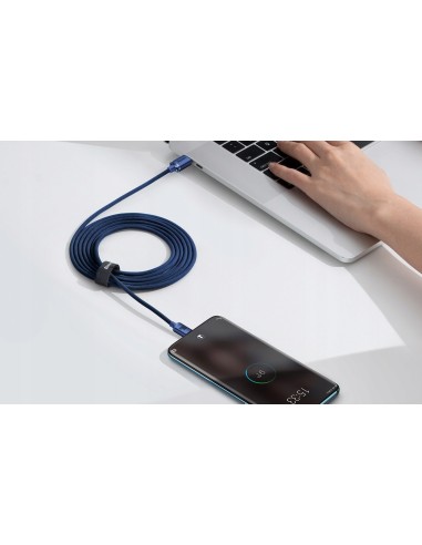 Baseus Crystal Shine Kabel USB-C Do USB-C 100W 2m Niebieski