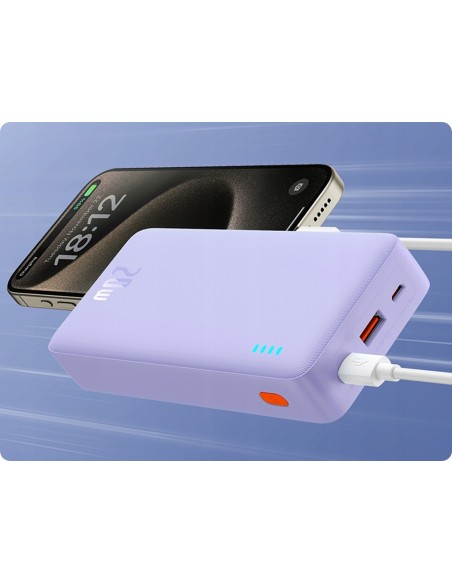 Baseus Airpow Power Bank Z Szybkim Ładowaniem 20W 20000mAh Fioletowy