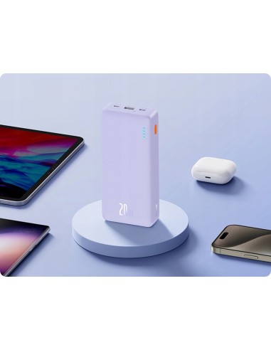 Baseus Airpow Power Bank Z Szybkim Ładowaniem 20W 20000mAh Fioletowy