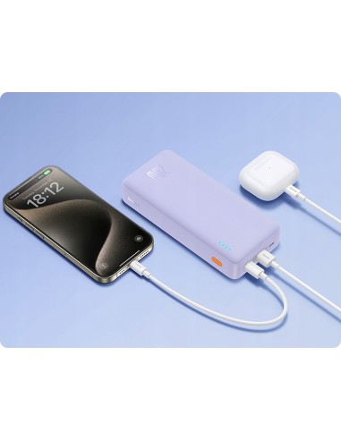 Baseus Airpow Power Bank Z Szybkim Ładowaniem 20W 20000mAh Fioletowy