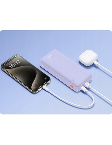 Baseus Airpow Power Bank Z Szybkim Ładowaniem 20W 20000mAh Fioletowy