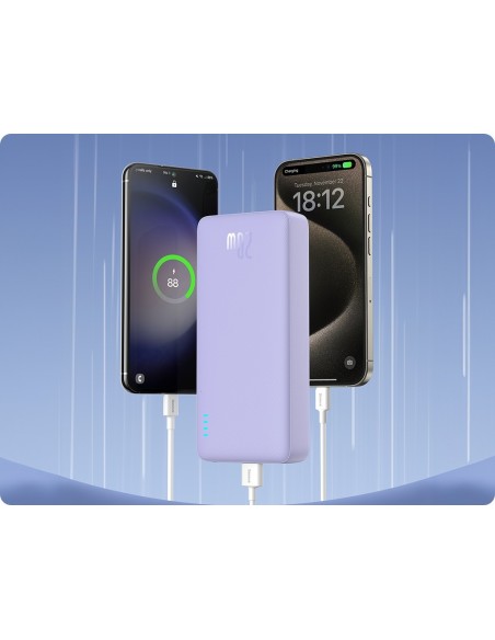 Baseus Airpow Power Bank Z Szybkim Ładowaniem 20W 20000mAh Fioletowy