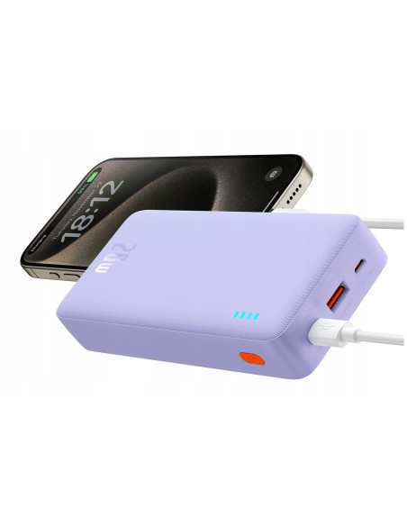 Baseus Airpow Power Bank Z Szybkim Ładowaniem 20W 20000mAh Fioletowy